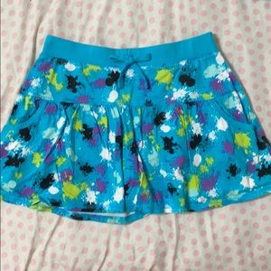 Blue Paint Splatter Skort